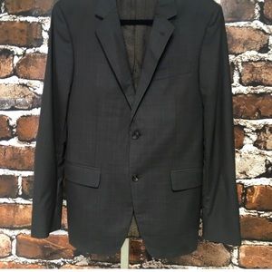 GUCCI Suit Pants Blazer Coat 2 Piece Brown Blue 38